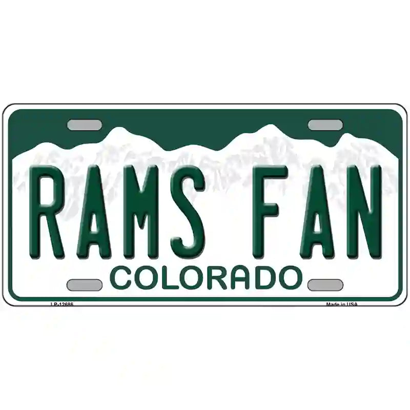 LLP-12686 24 x 12 in. Rams Fan Novelty Metal License Plate