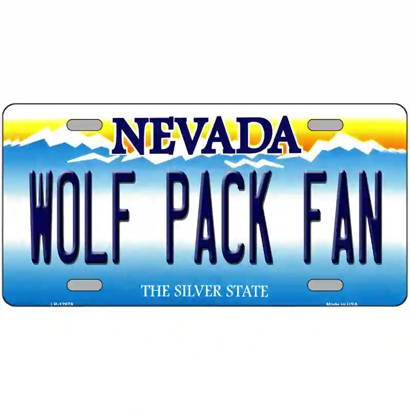 LLP-12878 24 x 12 in. Wolf Pack Fan Novelty Metal License Plate