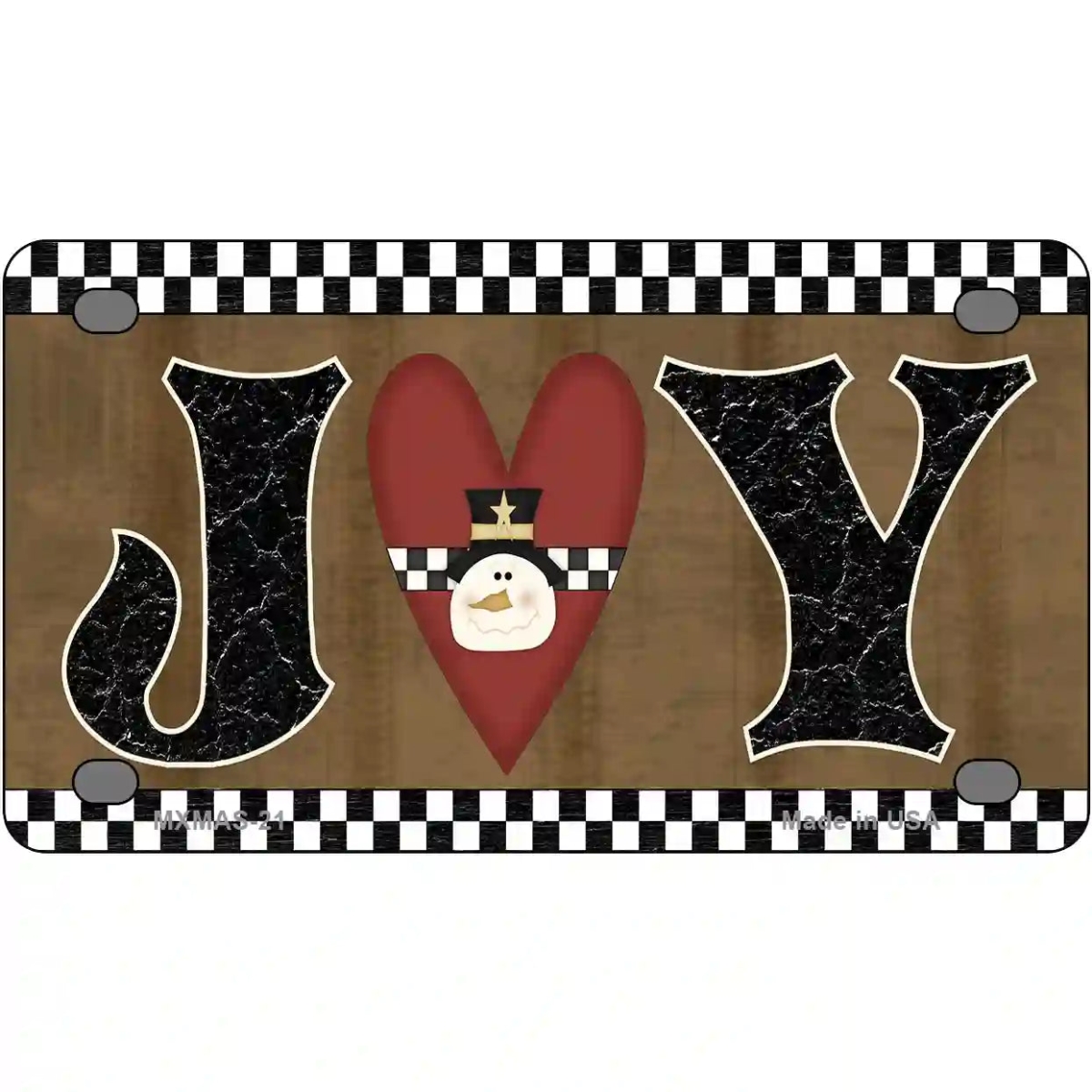 MLP-XMAS-21 4 x 2.2 in. Joy Metal Novelty License Plate
