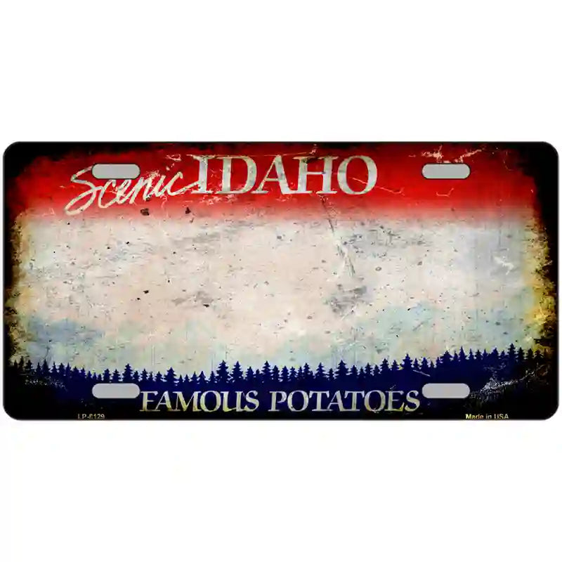 LLP-8129 24 x 12 in. Idaho State Rusty Novelty Metal License Plate