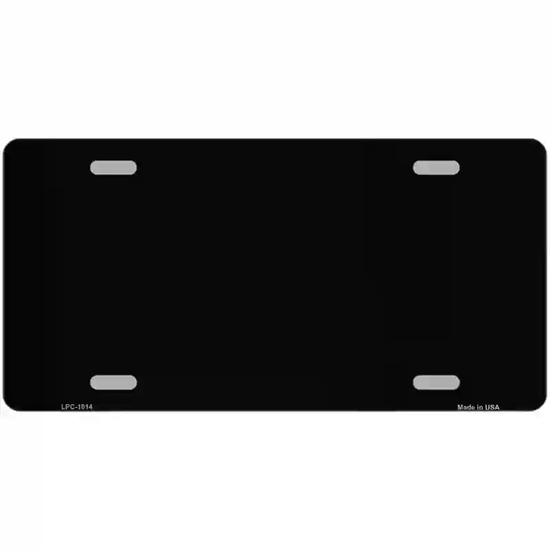 LLPC-1014 24 x 12 in. Black Metallic Solid Metal Novelty License Plate
