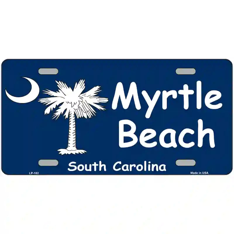 LLP-182 24 x 12 in. Myrtle Beach Metal Novelty License Plate