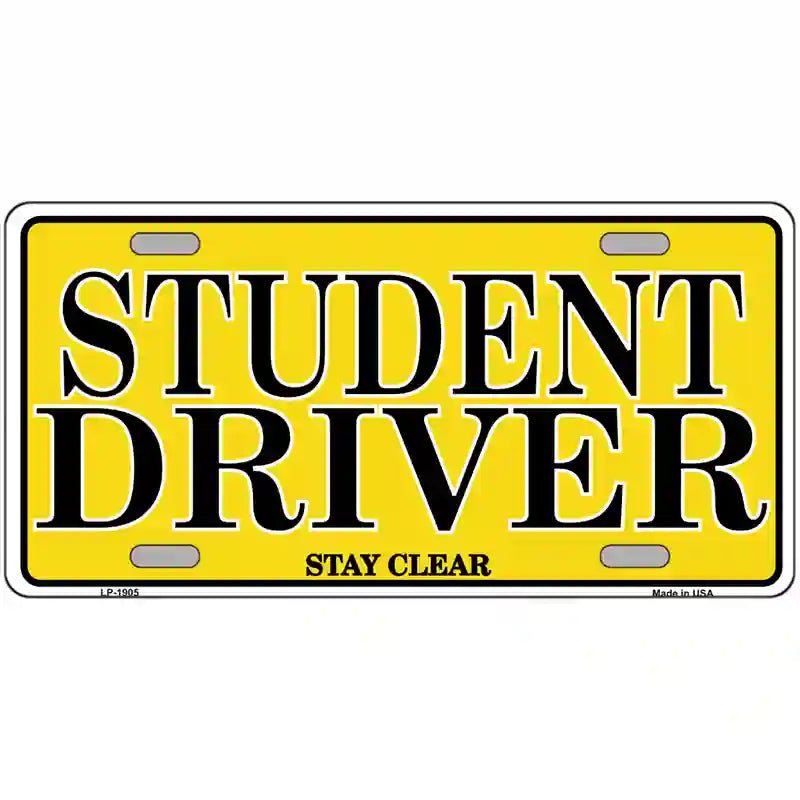 LLP-1905 24 x 12 in. Student Driver Metal Novelty License Plate