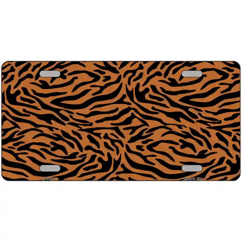 LLP-7930 24 x 12 in. Tiger Pattern Metal Novelty License Plate