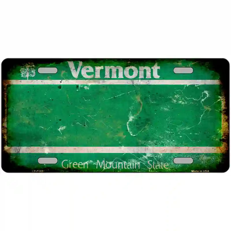 LLP-8162 24 x 12 in. Vermont State Rusty Novelty Metal License Plate