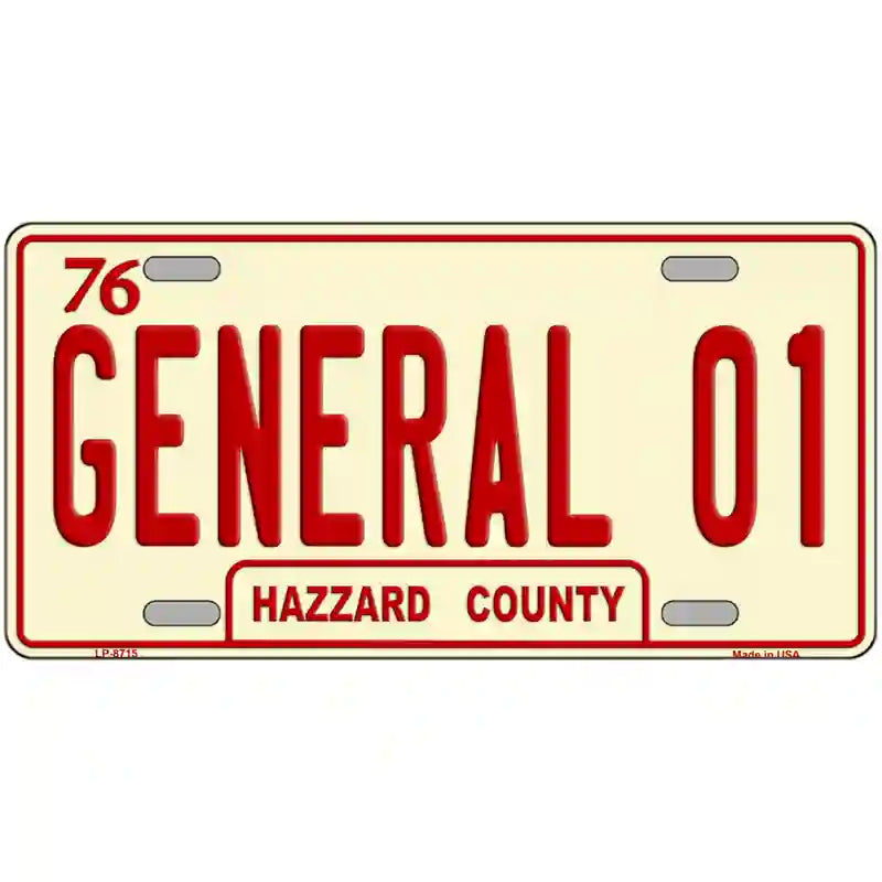 LLP-8715 24 x 12 in. General 01 Metal Novelty License Plate