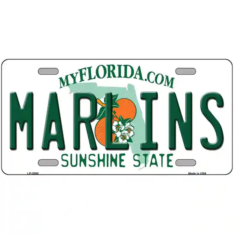 LLP-2085 24 x 12 in. Marlins Florida State Metal Novelty License Plate