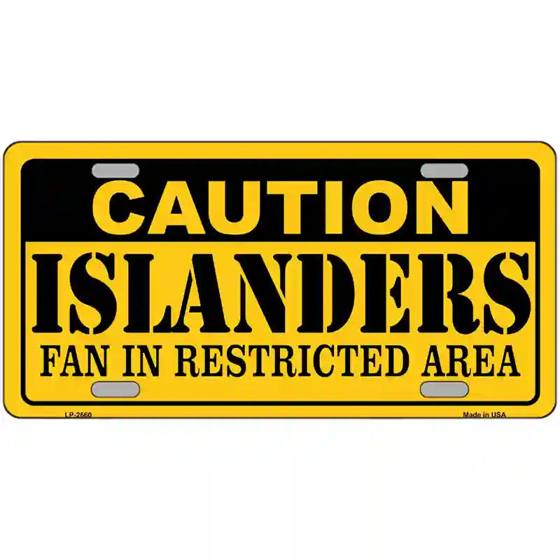 LLP-2660 24 x 12 in. Caution Islanders Metal Novelty License Plate