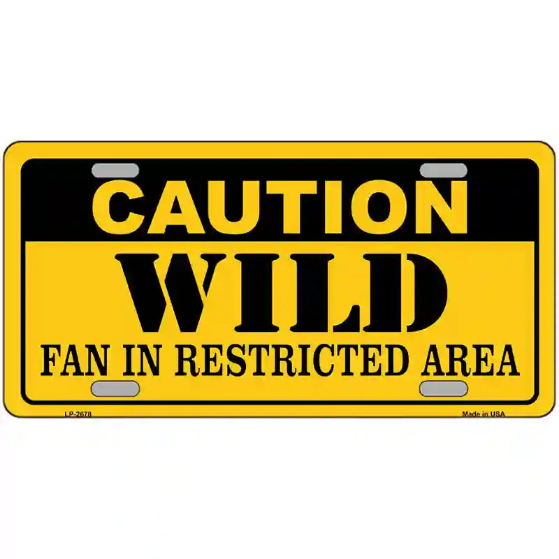 LLP-2678 24 x 12 in. Caution Wild Metal Novelty License Plate