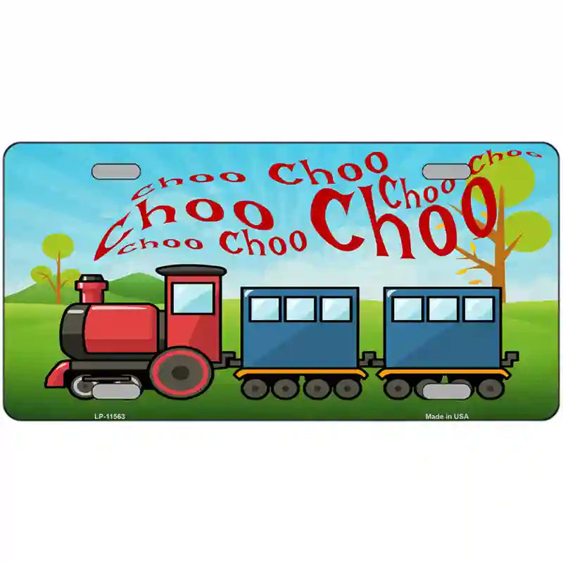 LLP-11563 24 x 12 in. Choo Choo Novelty License Plate