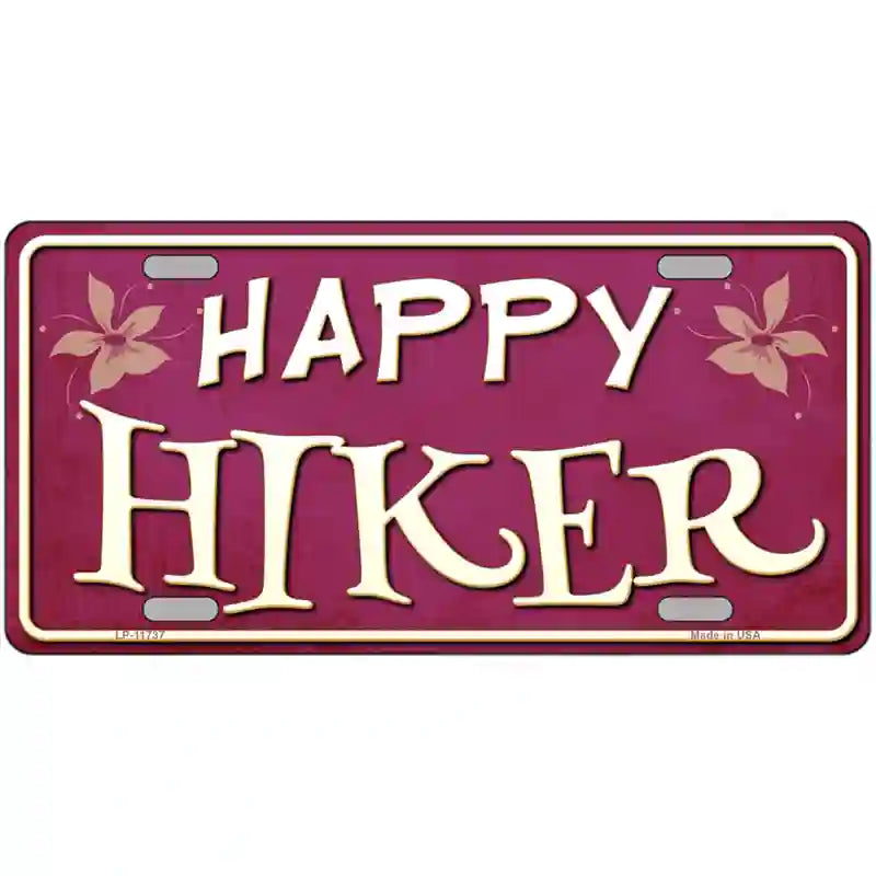 LLP-11737 24 x 12 in. Happy Hiker Novelty License Plate