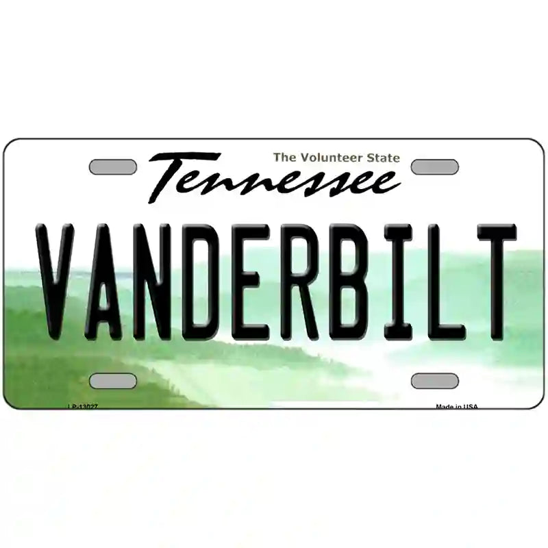 LLP-13027 24 x 12 in. Vanderbilt Novelty Metal License Plate