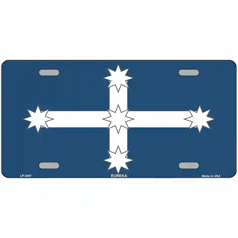 LLP-2497 24 x 12 in. Eureka Flag Metal Novelty License Plate