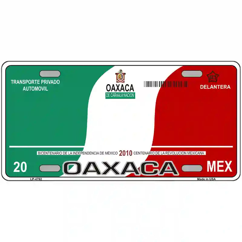 LLP-4792 24 x 12 in. Oaxaca Mexico Novelty Metal License Plate