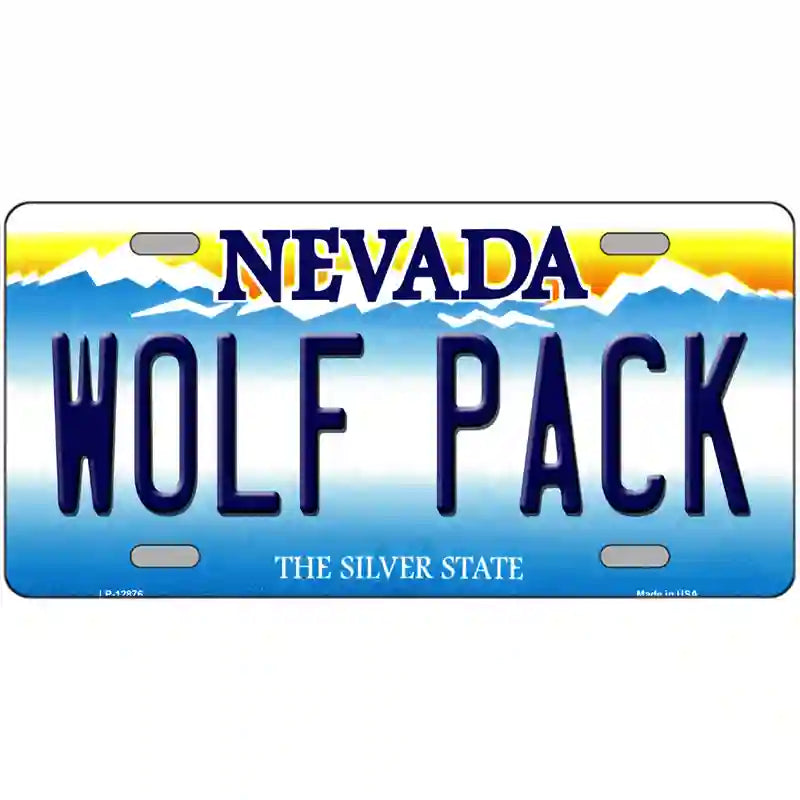 LLP-12876 24 x 12 in. Wolf Pack Novelty Metal License Plate