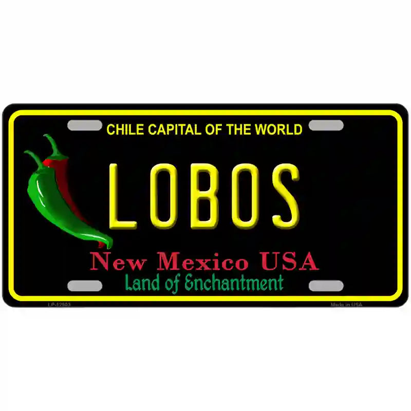 LLP-12903 24 x 12 in. Lobos Novelty Metal License Plate
