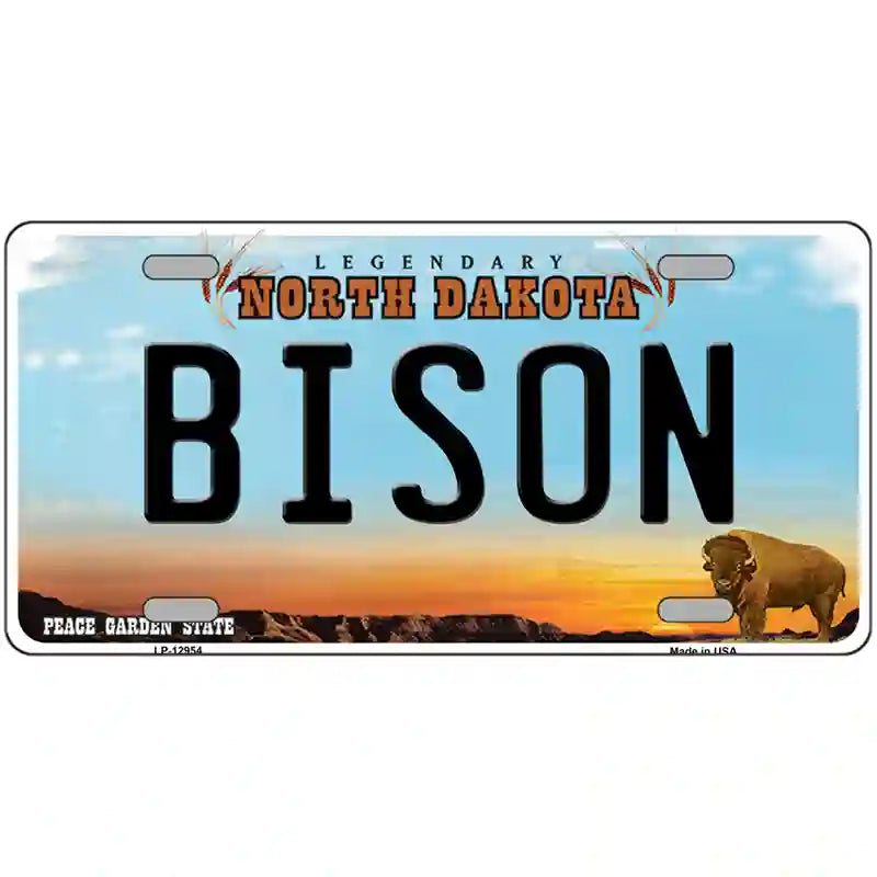 LLP-12954 24 x 12 in. Bison Novelty Metal License Plate