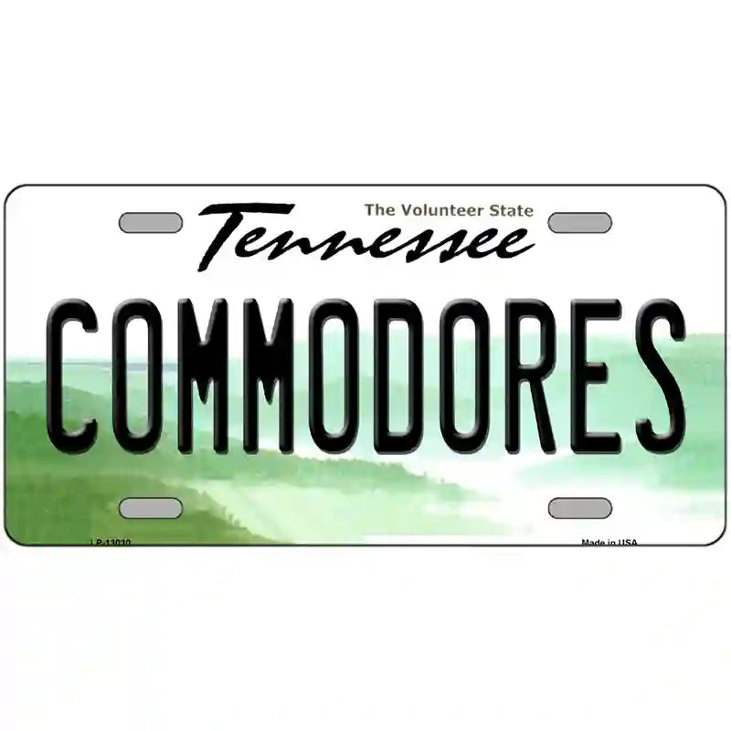 LLP-13030 24 x 12 in. Commodores Novelty Metal License Plate