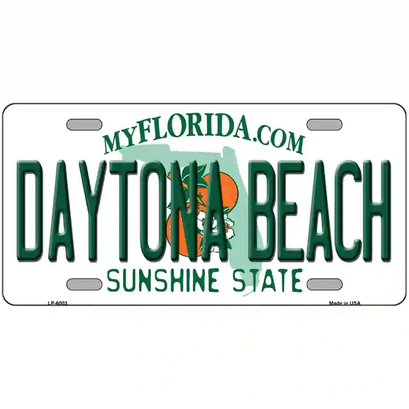 LLP-6003 24 x 12 in. Daytona Beach Florida Novelty Metal License Plate
