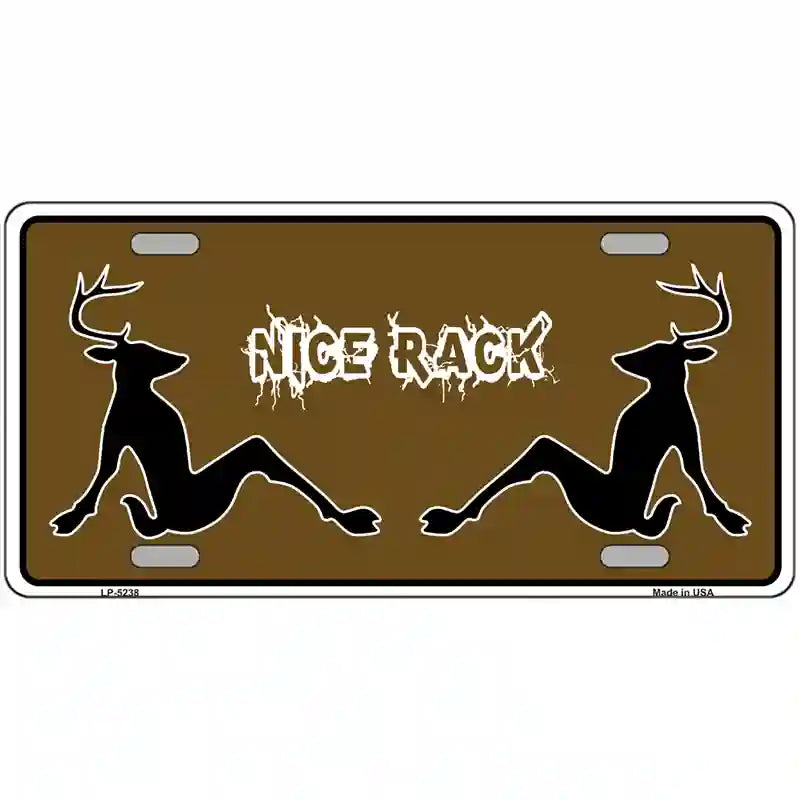LLP-5238 24 x 12 in. Nice Rack Novelty Metal License Plate