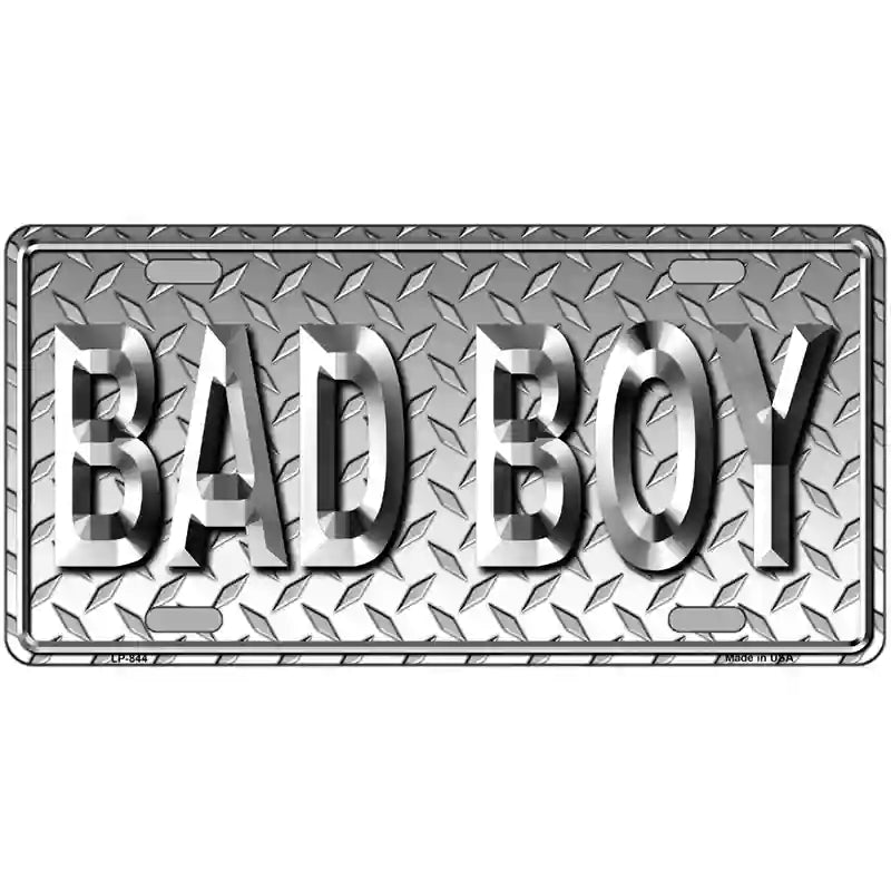 LLP-844 24 x 12 in. Bad Boy Diamond Pattern Metal Novelty License Plate