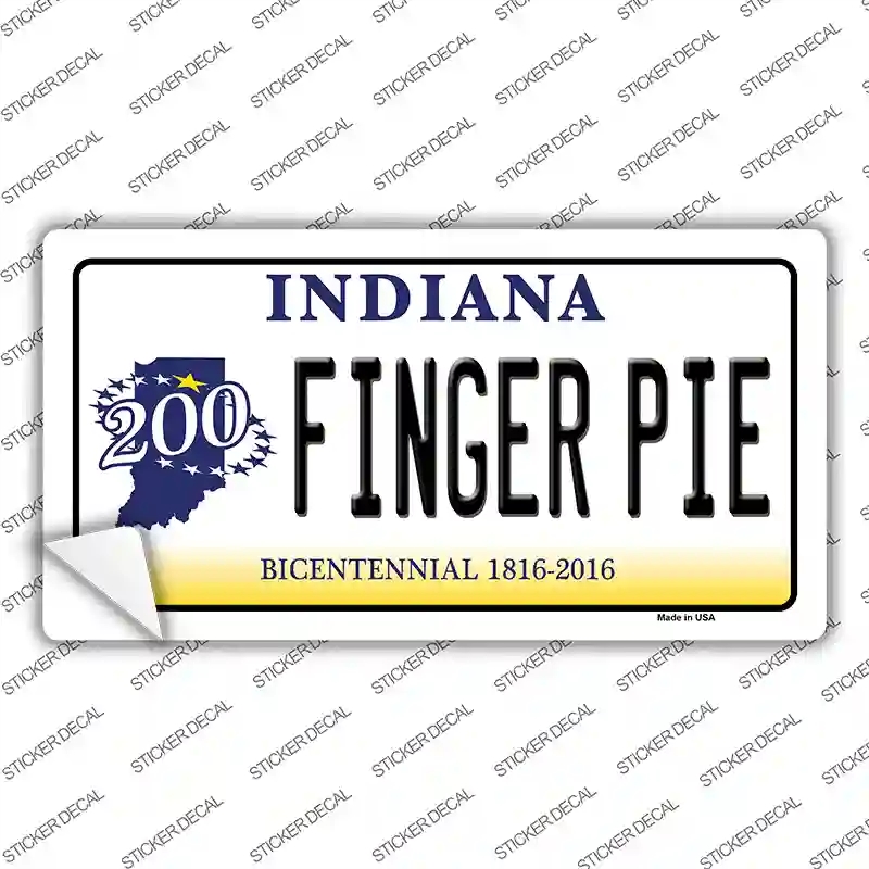 LP-6373s-XL Finger Pie Indiana Novelty Sticker Decal - Extra Large