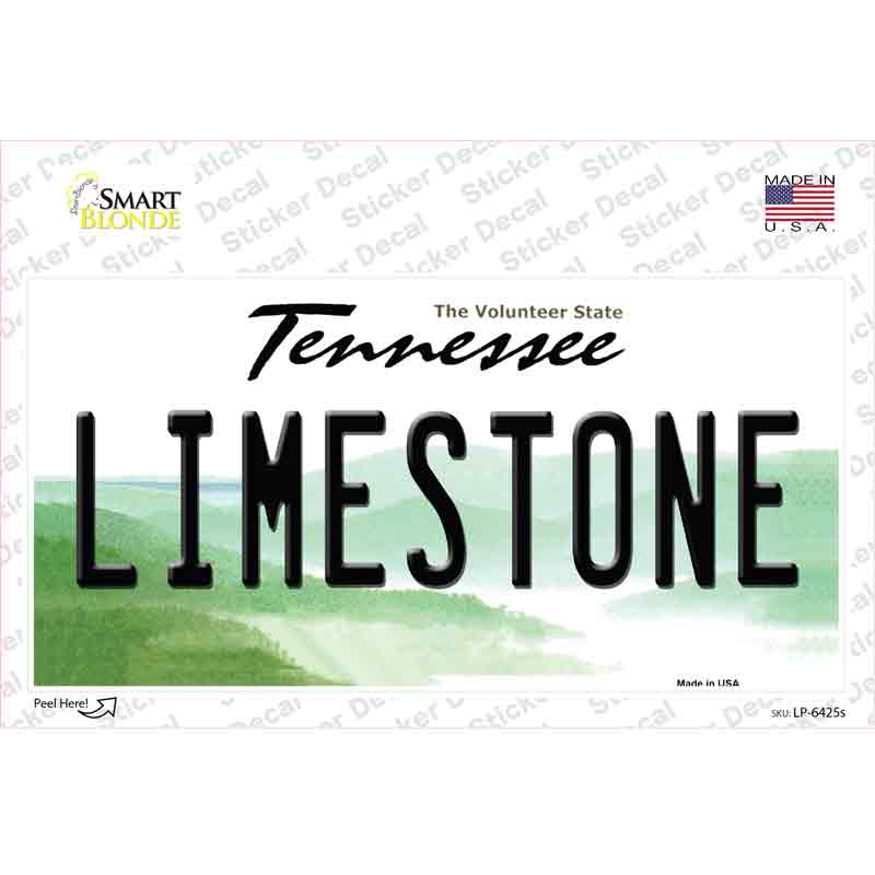 LP-6425s-M Limestone Tennessee Novelty Sticker Decal - Medium
