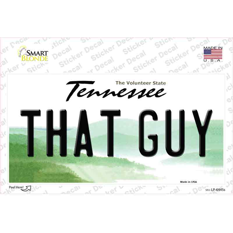 LP-6445s-M That Guy Tennessee Novelty Sticker Decal - Medium