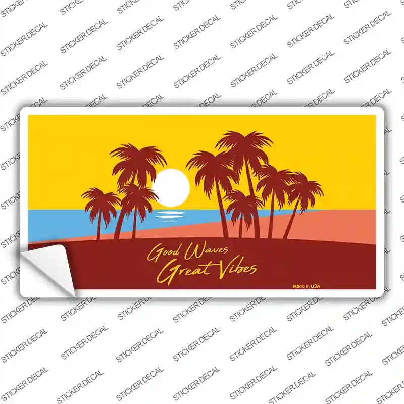 LP-11902s-L Good Waves Great Novelty Sticker Decal - Large
