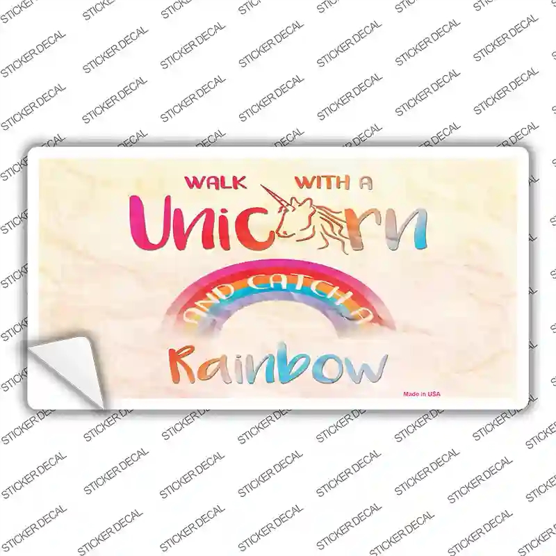 LP-11903s-XL Walk with A Unicorn Novelty Sticker Decal - Extra Large
