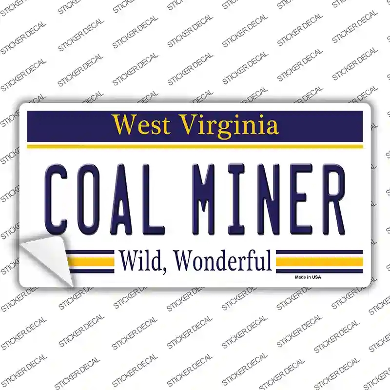 LP-6546s-XL Coal Miner West Virginia Novelty Sticker Decal - Extra Large