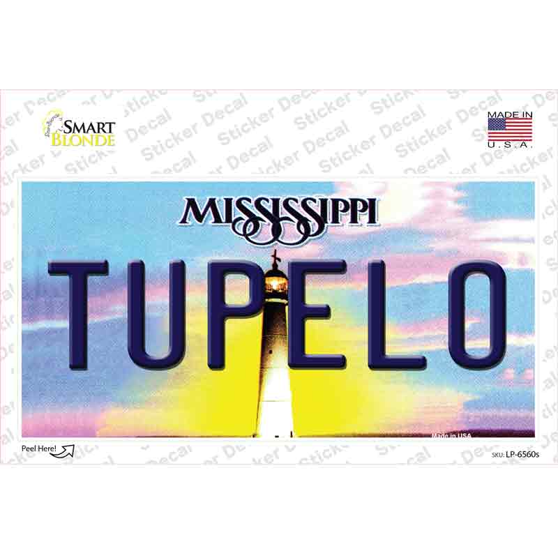 LP-6560s-M Tupelo Mississippi Novelty Sticker Decal - Medium