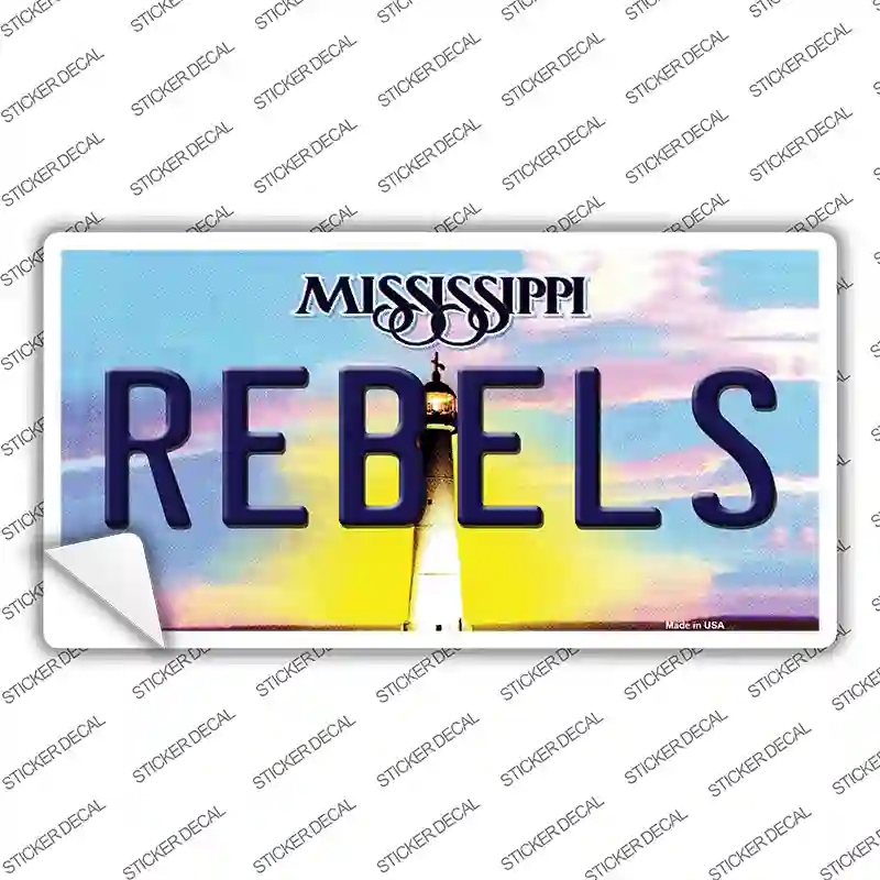 LP-6564s-S Rebels Mississippi Novelty Sticker Decal - Small