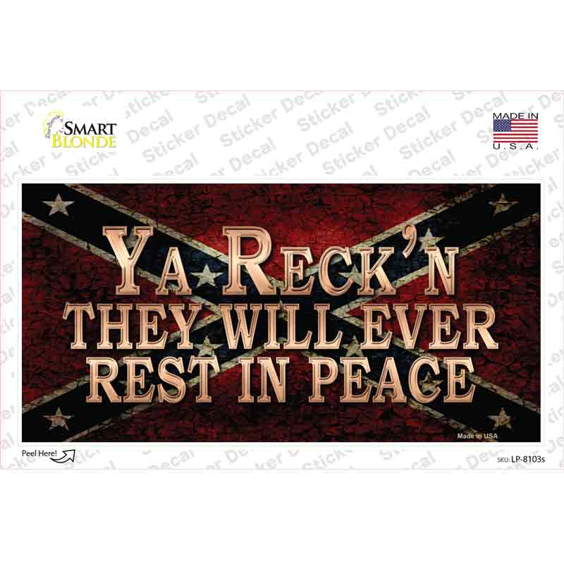 LP-8103s-M Rest in Peace Novelty Sticker Decal - Medium