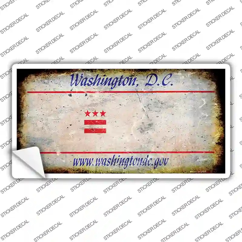 LP-8124s-XL Washington State Rusty Novelty Sticker Decal - Extra Large