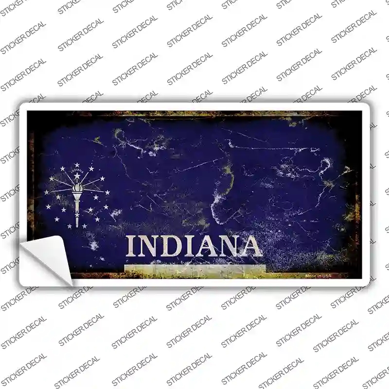 LP-8131s-S Indiana State Rusty Novelty Sticker Decal - Small
