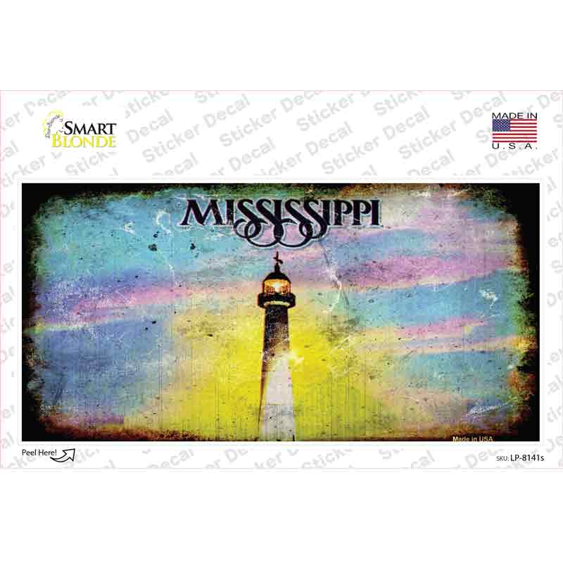 LP-8141s-M Mississippi State Rusty Novelty Sticker Decal - Medium
