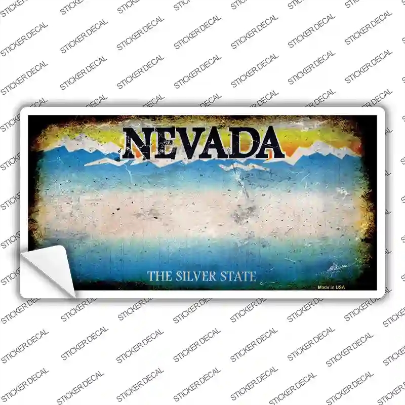 LP-8145s-L Nevada State Rusty Novelty Sticker Decal - Large
