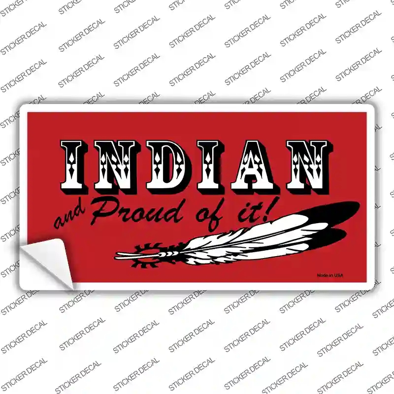 LP-360s-L Indian & Proud Novelty Sticker Decal - Large