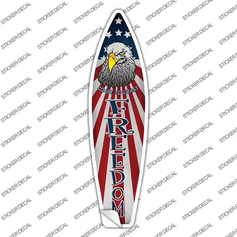 SB-048s-XL Freedom Novelty Surfboard Sticker Decal - Extra Large