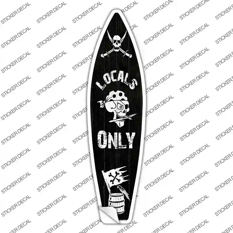SB-066s-XL Locals Only Novelty Surfboard Sticker Decal - Extra Large