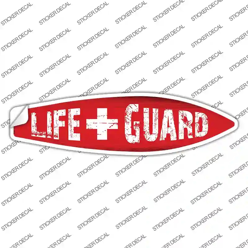 SB-072s-XL Life Guard Novelty Surfboard Sticker Decal - Extra Large