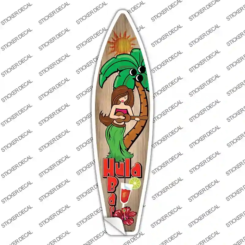 SB-073s-S Hula Bar Novelty Surfboard Sticker Decal - Small