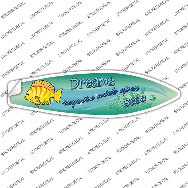 SB-076s-L Dreams Novelty Surfboard Sticker Decal - Large
