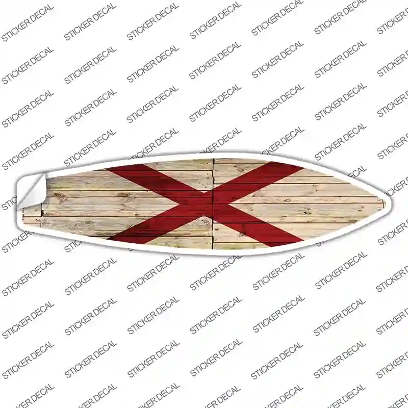 SB-100s-XL Alabama State Flag Novelty Surfboard Sticker Decal - Extra Large