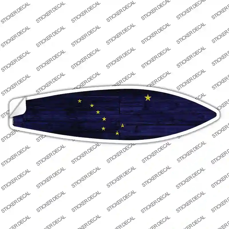 SB-101s-L Alaska State Flag Novelty Surfboard Sticker Decal - Large