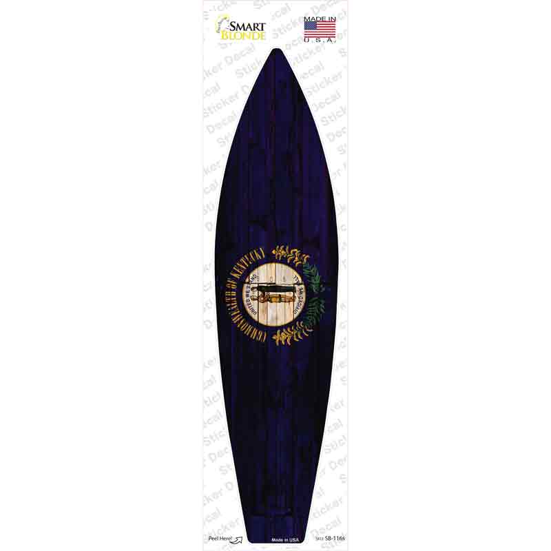 SB-116s-M Kentucky State Flag Novelty Surfboard Sticker Decal - Medium