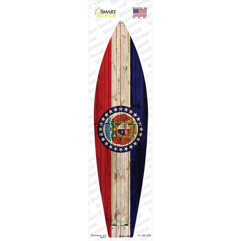 SB-124s-M Missouri State Flag Novelty Surfboard Sticker Decal - Medium