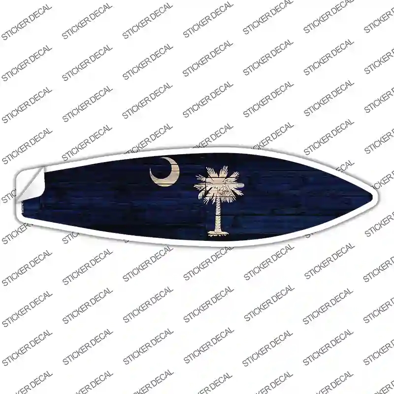 SB-139s-S South Carolina State Flag Novelty Surfboard Sticker Decal - Small
