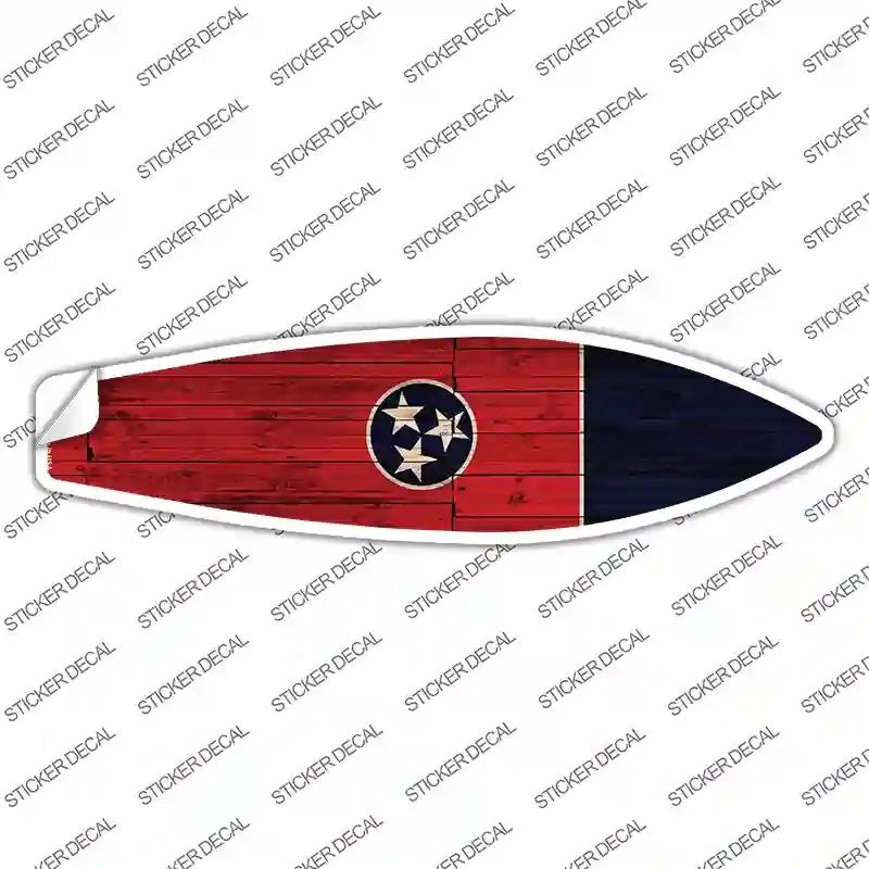 SB-141s-XL Tennessee State Flag Novelty Surfboard Sticker Decal - Extra Large